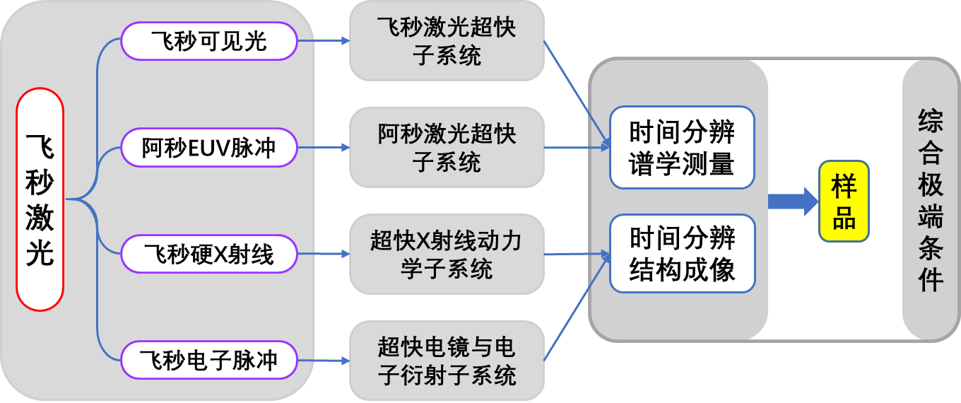 超快条件物质研究系统构成示意图